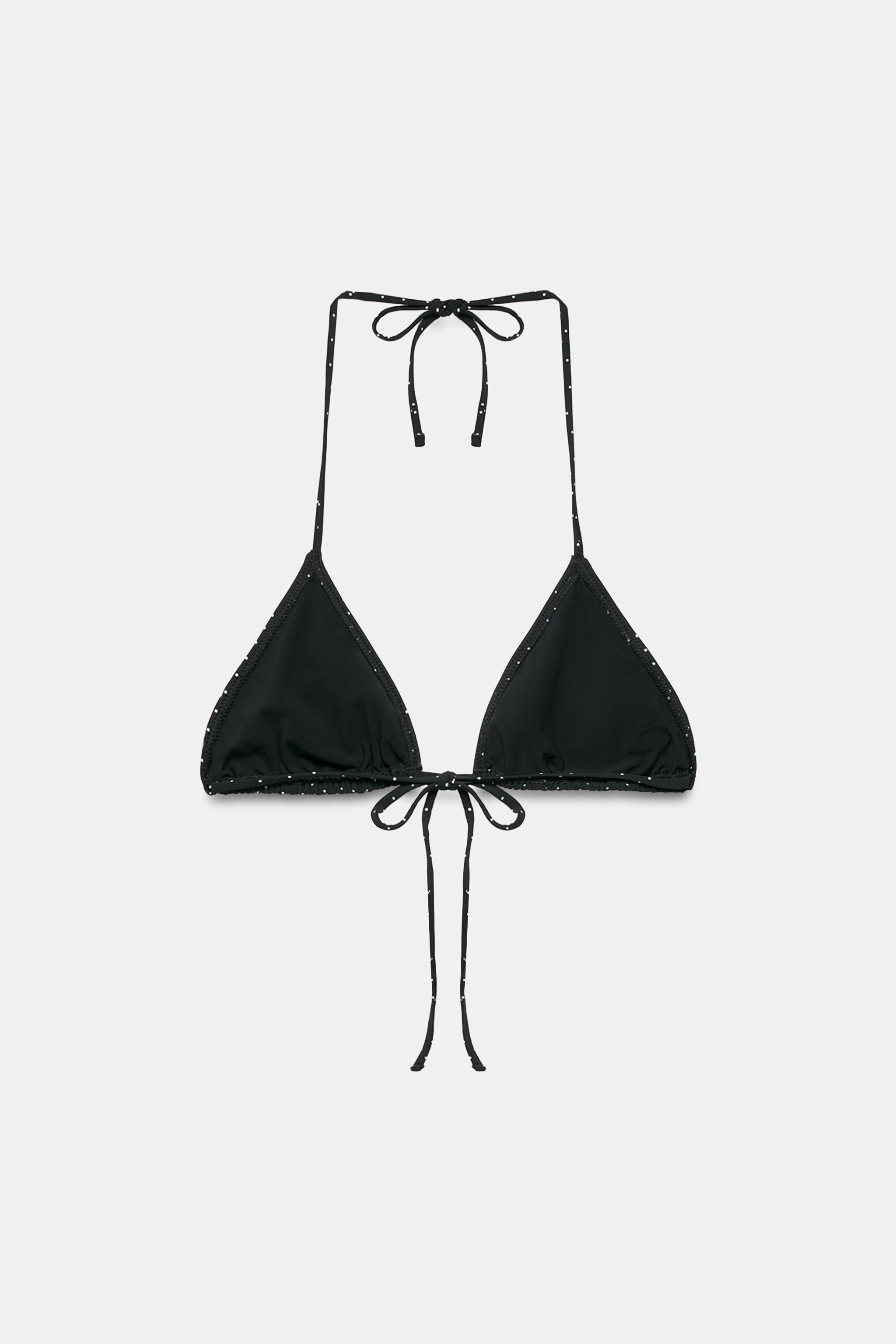 POLKA DOT TRIANGLE BIKINI TOP